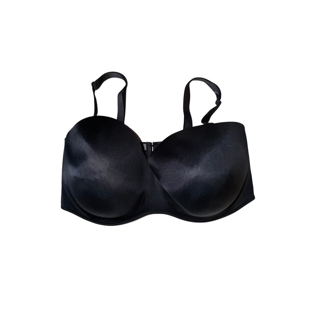 Cacique multiway 44H black bra strapless halter one strap supportive plus size